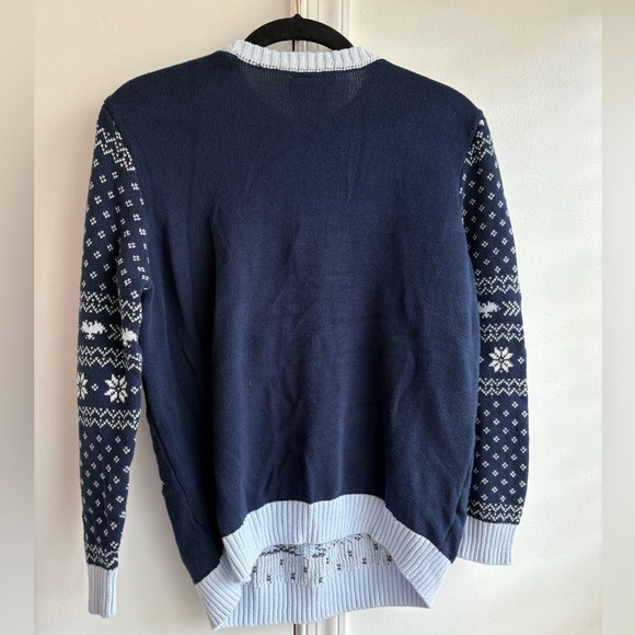 Game of Thrones “Deck The Wall” Ugly Christmas Knit Sweater Navy Size  Small - Picture 4 of 4